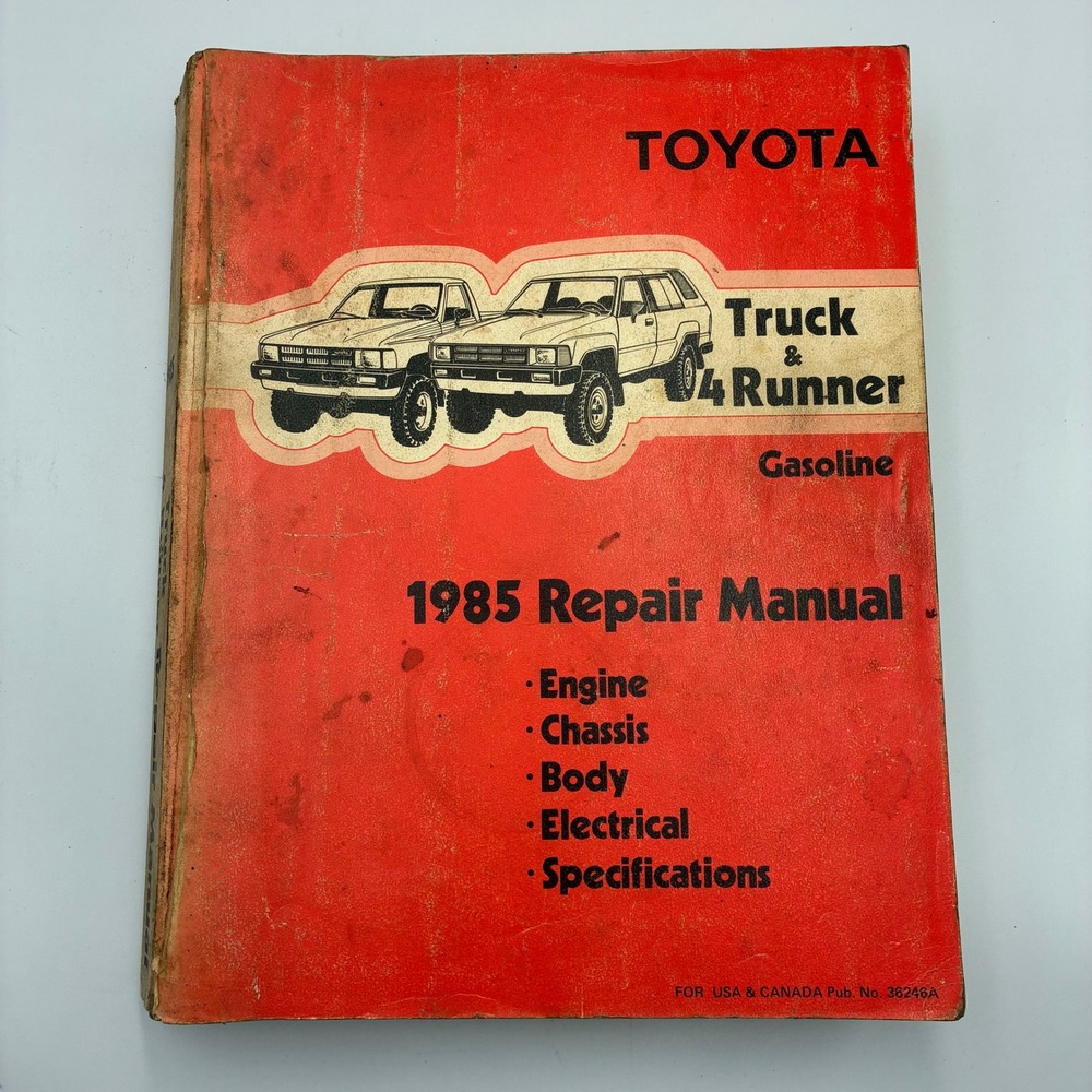 1985 Toyota Truck 4Runner Gasoline Repair Manual OEM Shop Service Guide 36246A